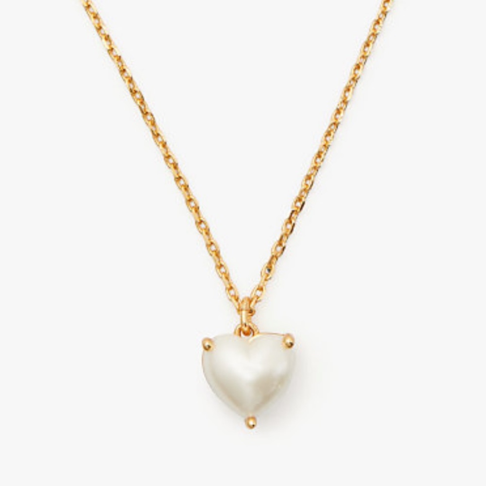 $58 Kate Spade My Love June Heart Pendant Necklace Pearl